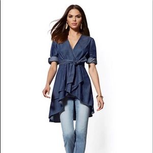 New York and company hi lo blouse